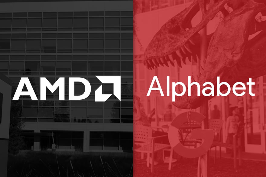 AMD and Alphabet logos.