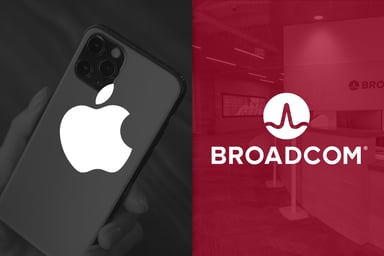 Apple and Broadcom logos