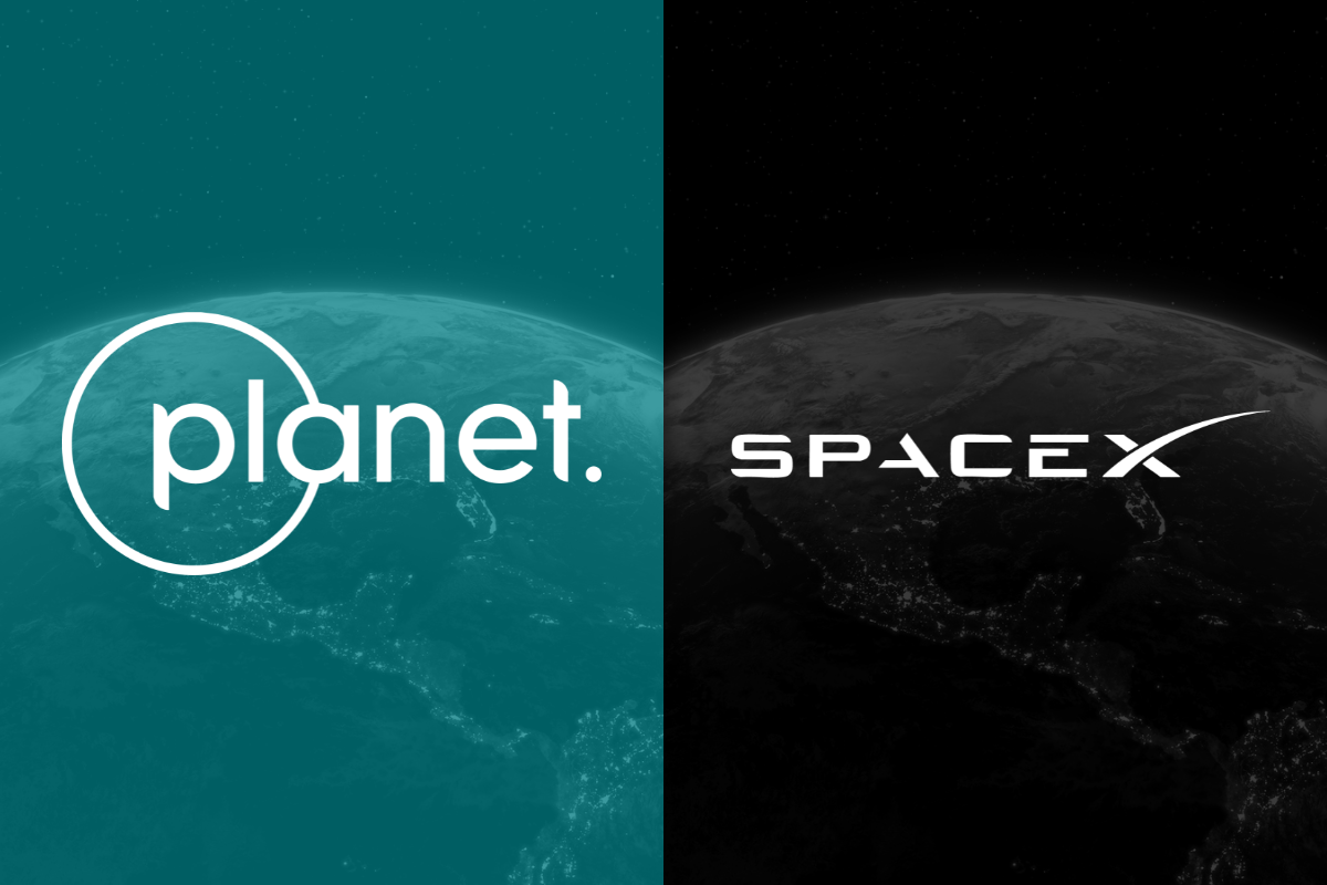 The Planet Labs and SpaceX logos.
