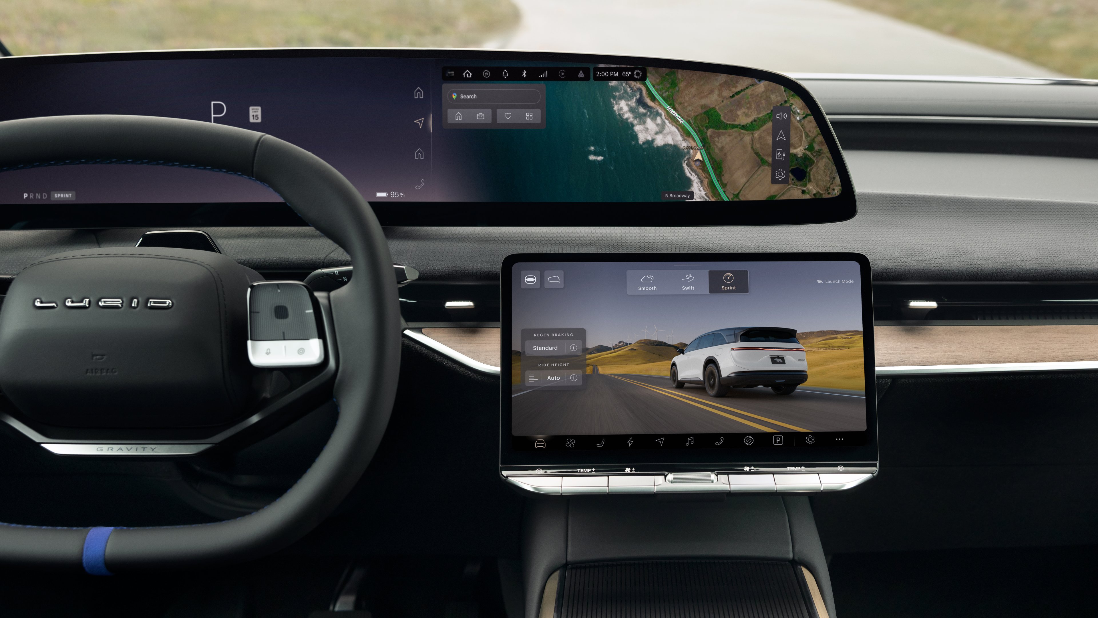 Interior of Lucid Gravity GT-S