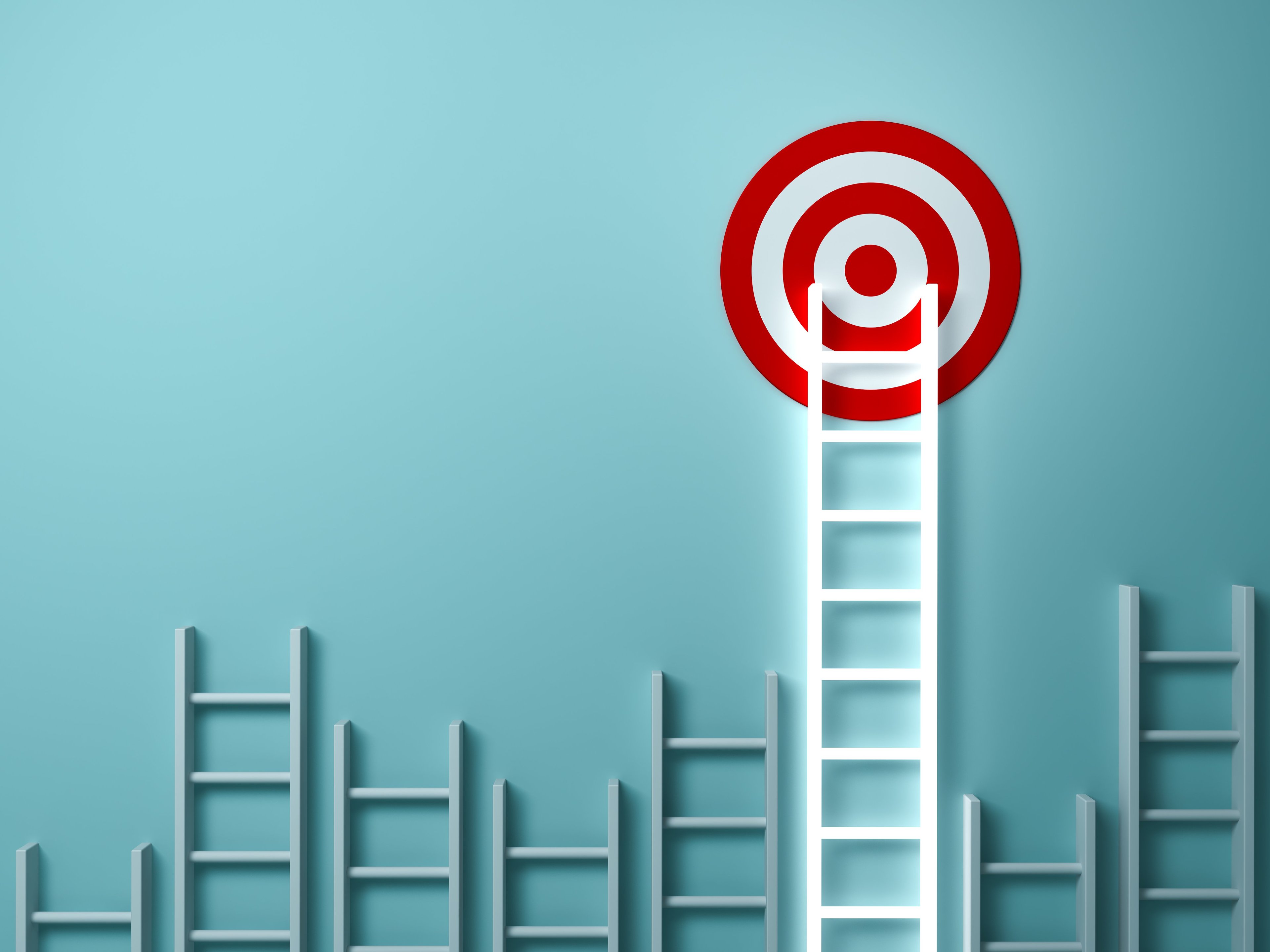 Ladders and a target