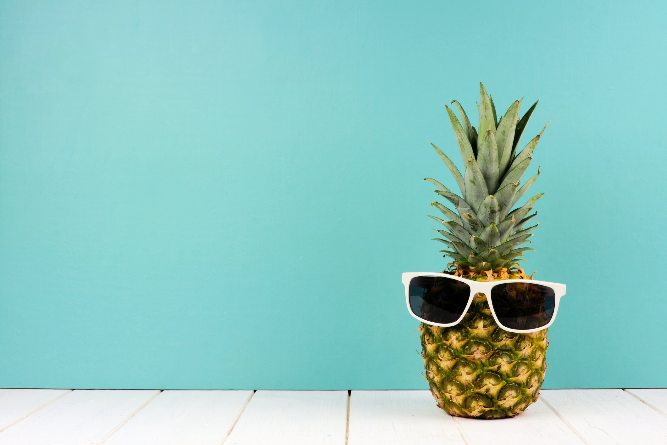Pineapple with sunglasses