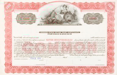 a stock certificate