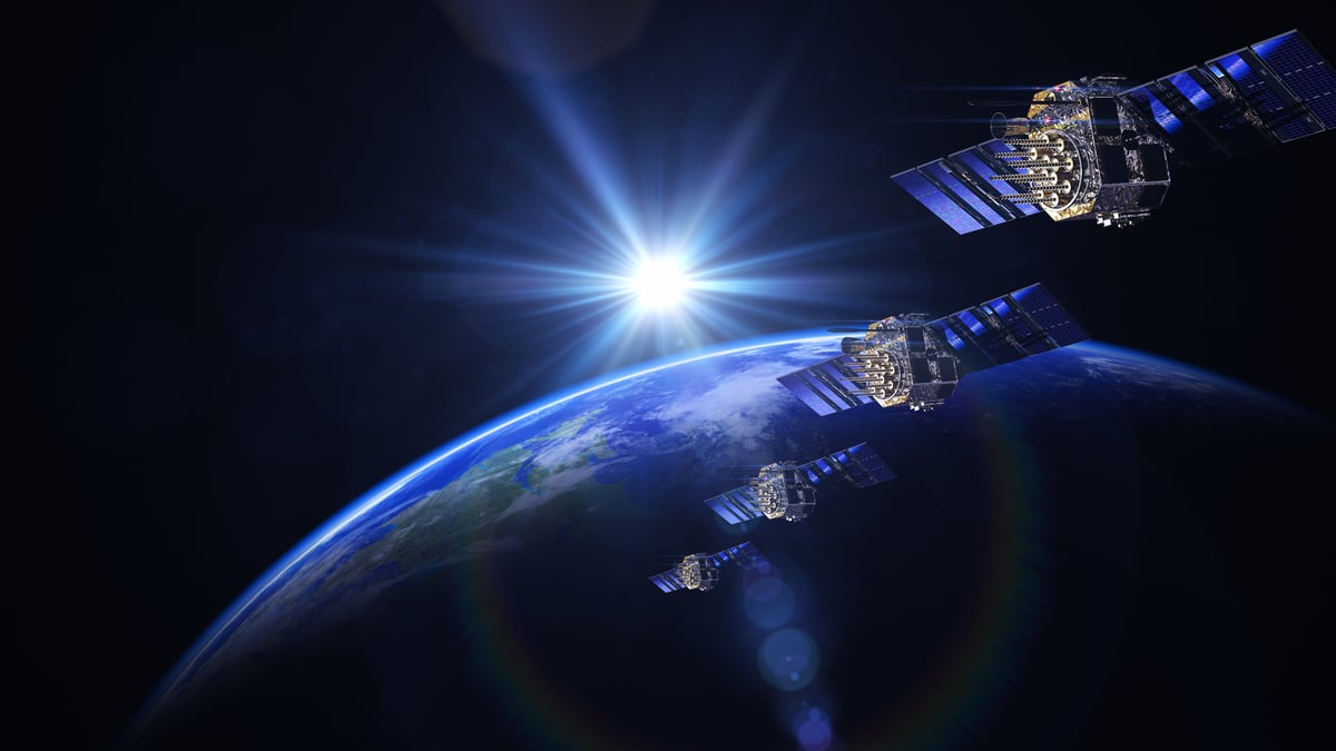 satellites orbiting space over the Earth