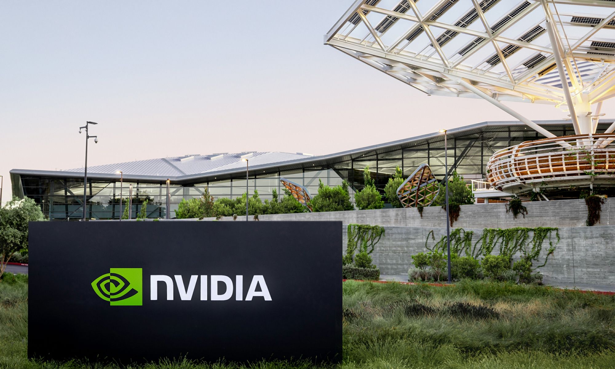 nvidia headquarters outside with black nvidia sign with nvidia logo.jpg