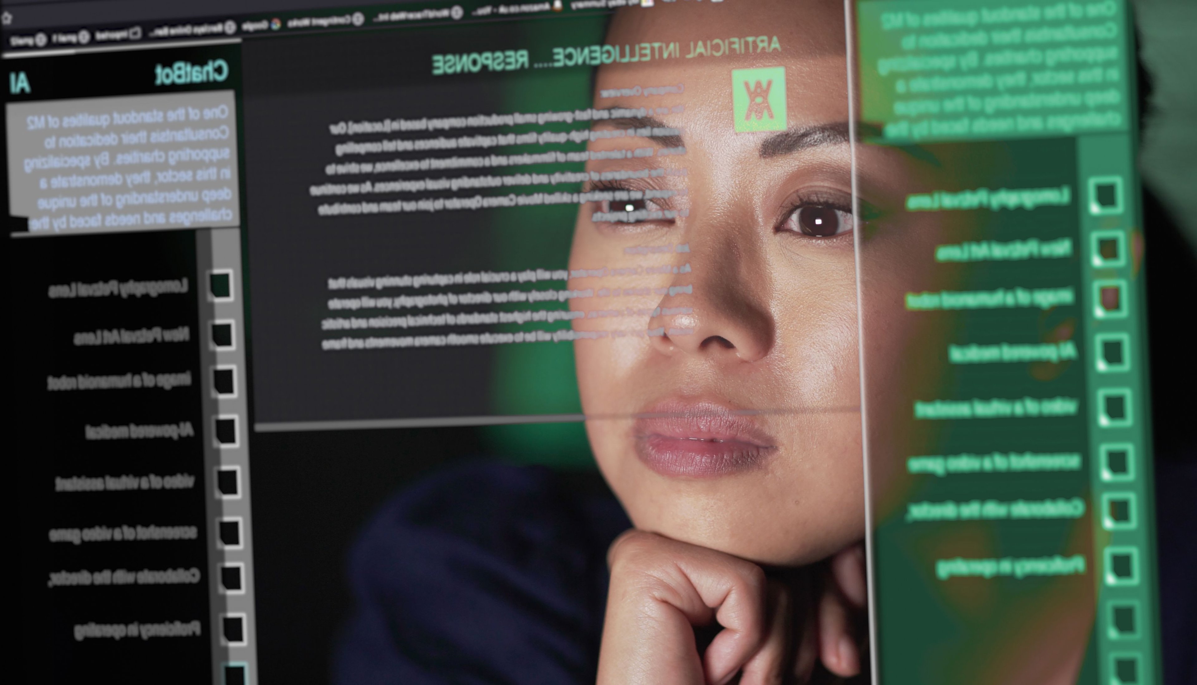 Woman Artificial Intelligence AI Virtual Agent Computer Cloud Chatbot Large Language Model Getty.jpg