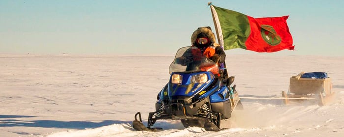 Canadian Army snowmobile on patrol.