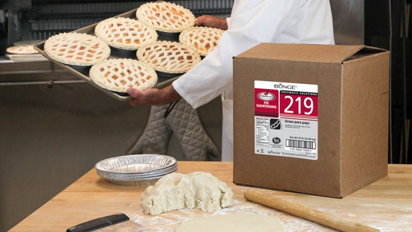 Pies made with Bunge pie shortening.