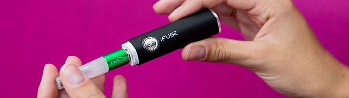 British American Tobacco's iFuse glo e-cig with Kent brand "cigarettes"