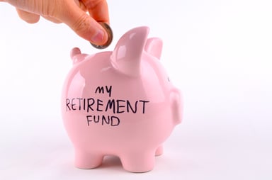 My Retirement Fund - Pink Piggy Bank --GettyImages-479109927