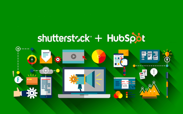 A diagram of Shutterstock's relationship with Hubspot