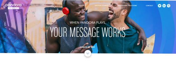 Two people listening to Pandora and having a good time.