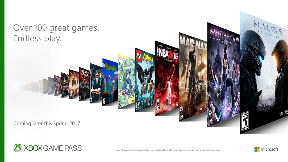 A selection of Xbox One games that will be included with Xbox Game Pass.