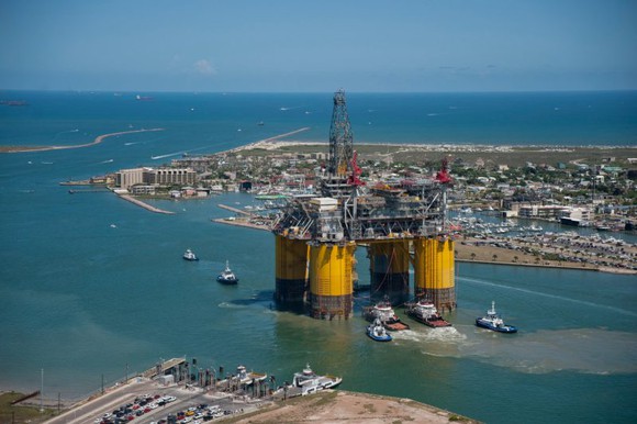 Olympus sailing into the Gulf of Mexico