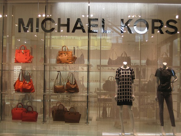 A display window at a Michael Kors store.