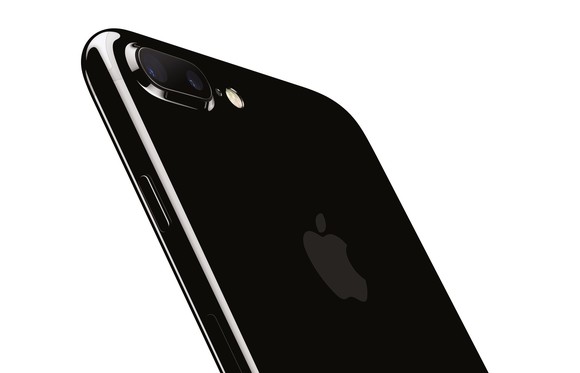 Apple's iPhone 7 Plus in jet black. 