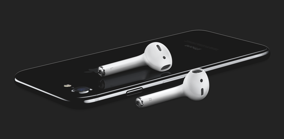 iPhone 7 with AirPods