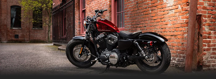 Red Harley-Davidson Sportster Forty-Eight