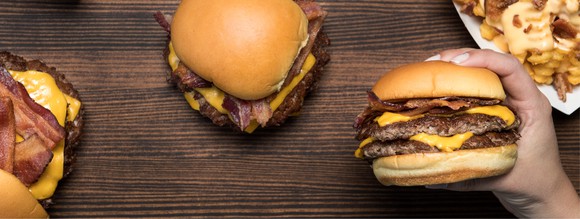 Shake Shack's double bacon cheeseburgers.