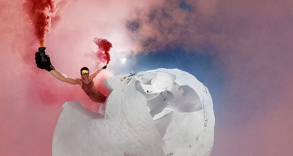 Spherical camera image from a GoPro camera.