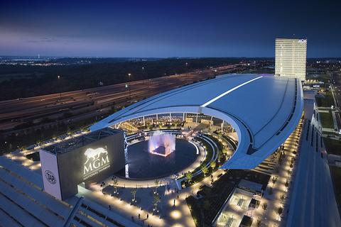 Aerial view of MGM National Harbor. 