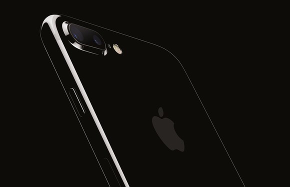 Apple's iPhone 7 Plus in Jet Black.