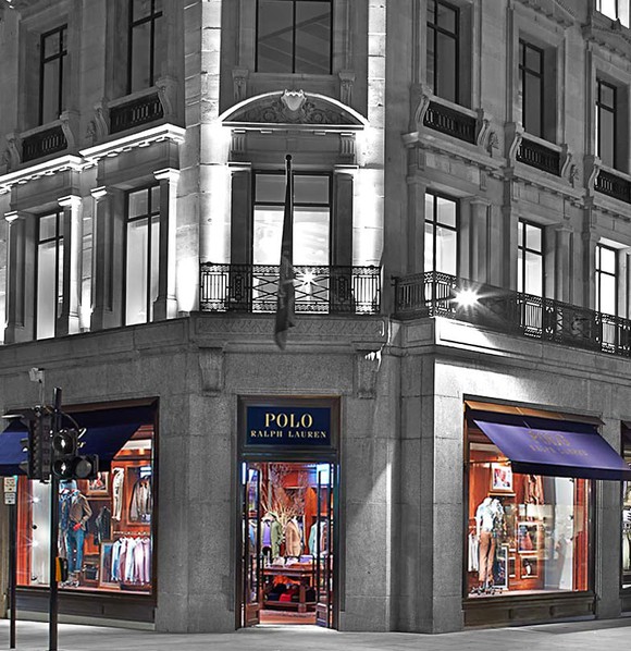 The entrance to the Ralph Lauren flagship store in London