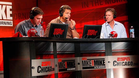 ESPN's Mike and Mike show on the air.