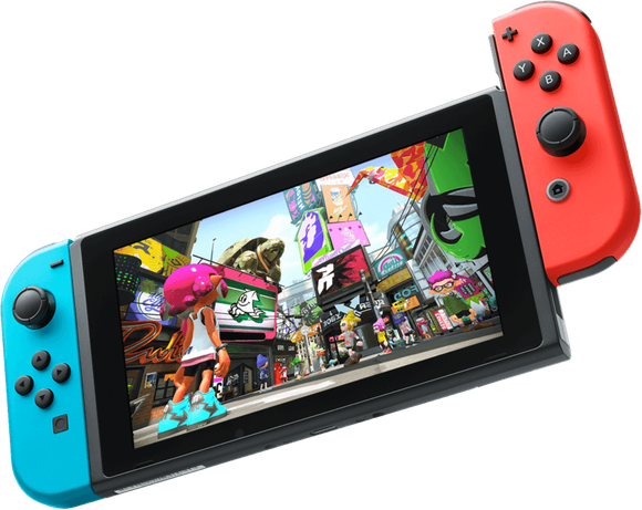 The Nintendo Switch game console.