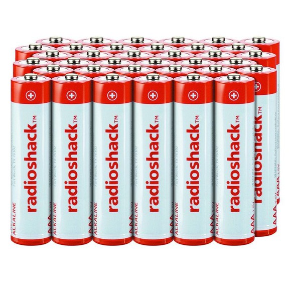 A block of a 36 Radio Shack batteries.