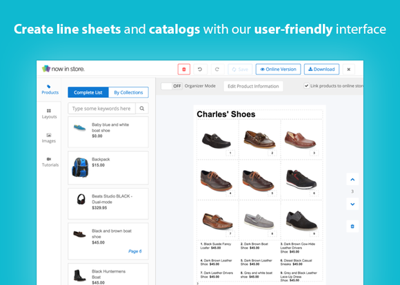 Shopify's Catalog Builder feature in action.