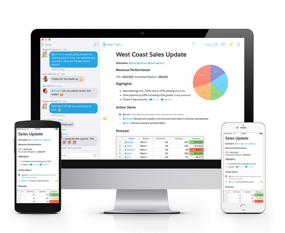 A computer and smartphone running Salesforce.