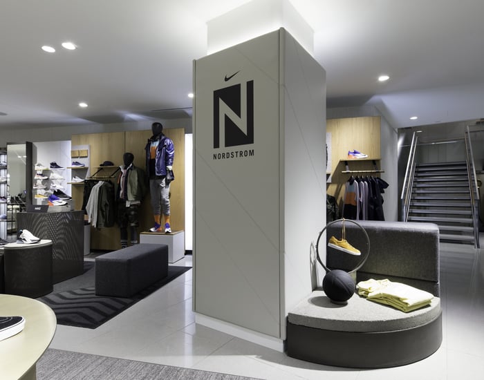 The Nike shop at the new Nordstrom Men's Store in Manhattan