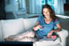 woman watching tv