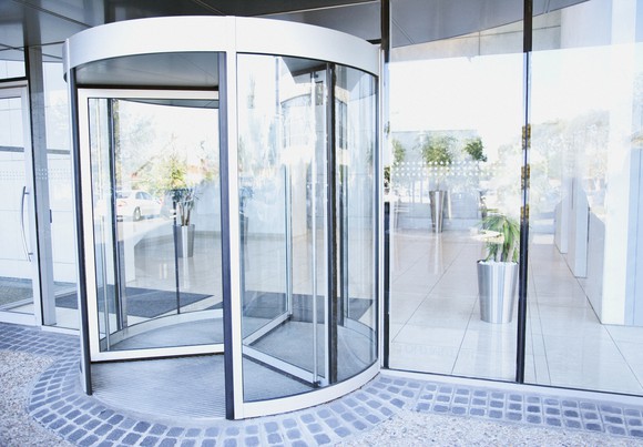 A revolving door