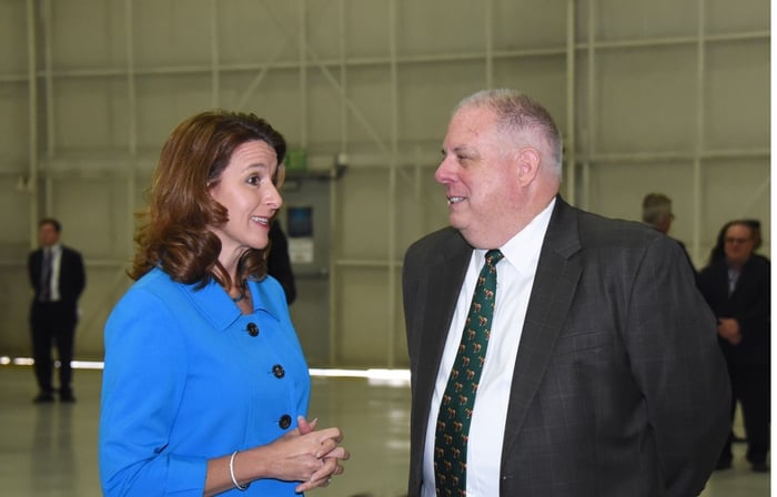 Kathy Warden with Maryland Governor Larry Hogan