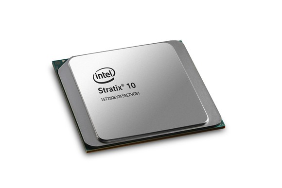 An Intel Stratix 10 FPGA.