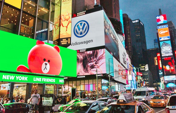 A Line Friends store in Times Square.