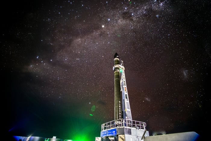 Electron Rocket on its launch pad