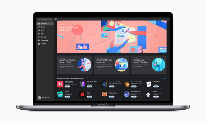 Mac App Store on a MacBook