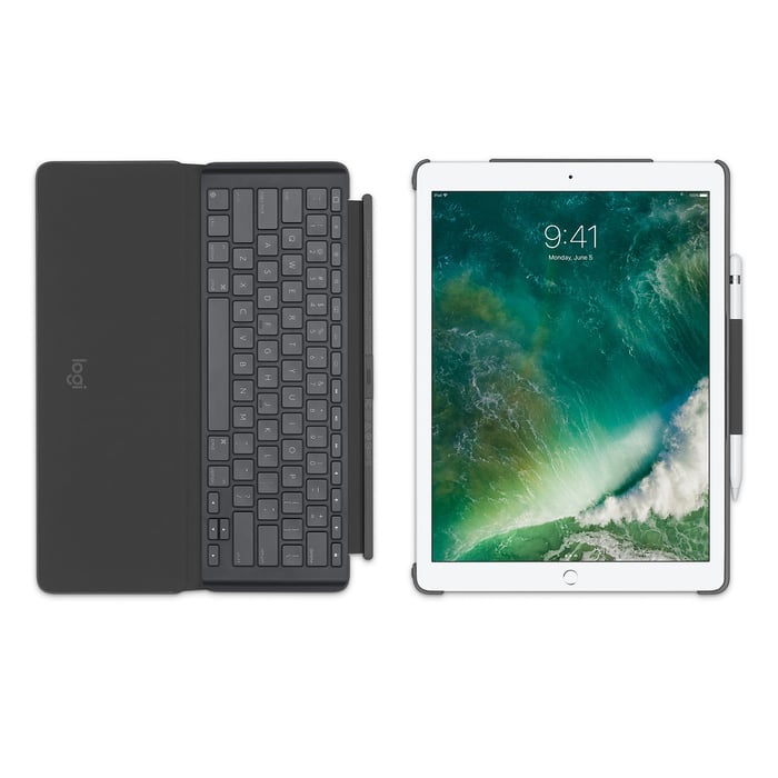 Apple iPad Pro with detachable Logitech keyboard