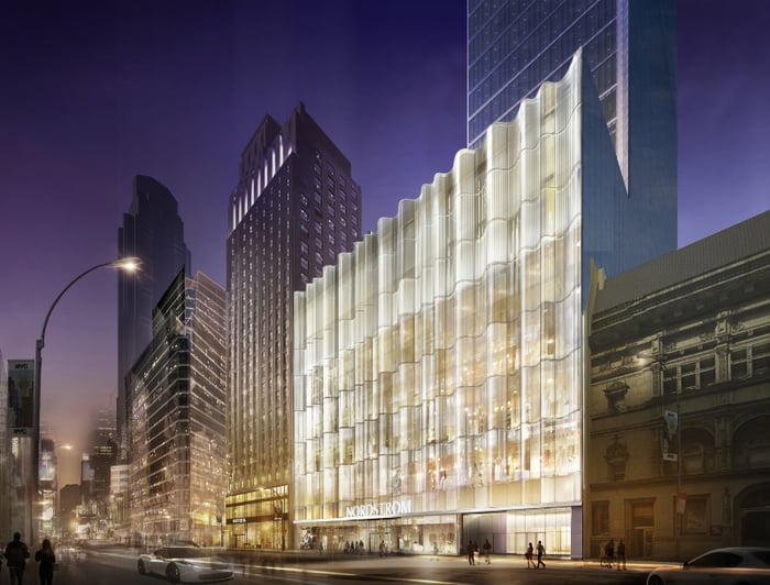 A rendering of the Nordstrom Manhattan flagship store