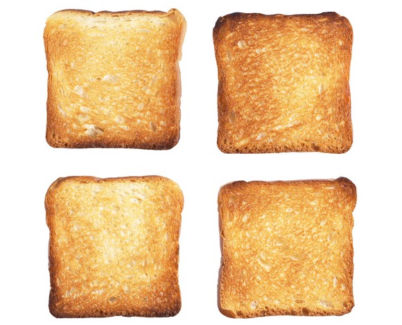 Four pieces of toast.