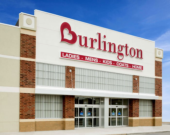 The exterior of a Burlington store