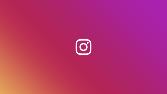 Instagram logo on a pink background