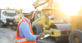 Getty Construction Equipment with Worker