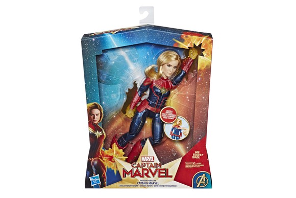 A Captain Marvel toy.