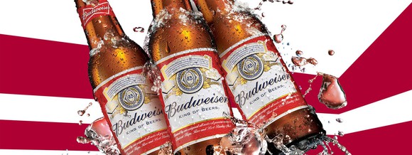 Bottle of Budweiser beer