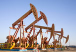 Getty Row of Oil Pumps