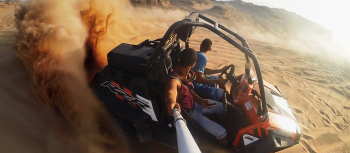 GoPro footage of an ATV ride.